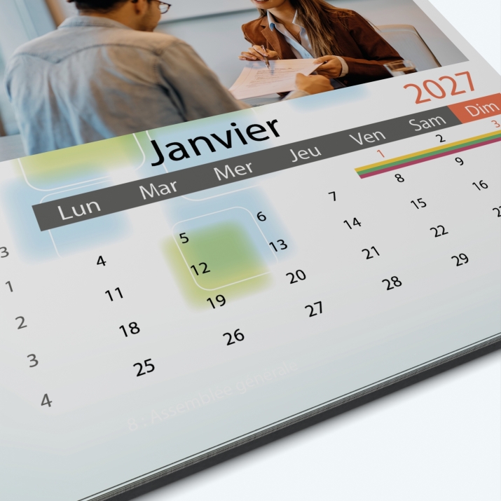Calendrier photo Classic - Grille calendaire personnalisable