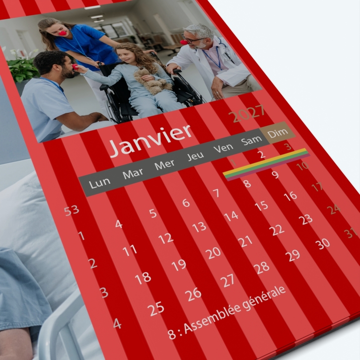 Calendrier photo "PANO" - Grille calendaire personnalisable