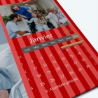 Calendrier photo "PANO" - Grille calendaire personnalisable