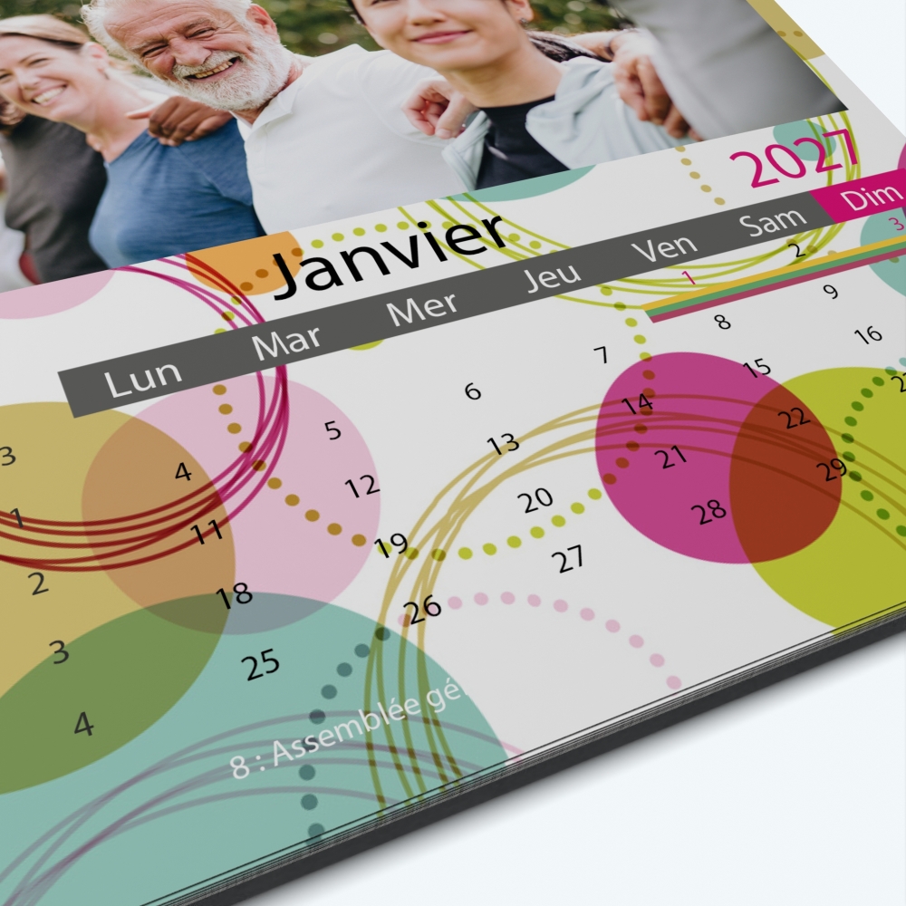 Calendrier photo Classic - Grille calendaire personnalisable