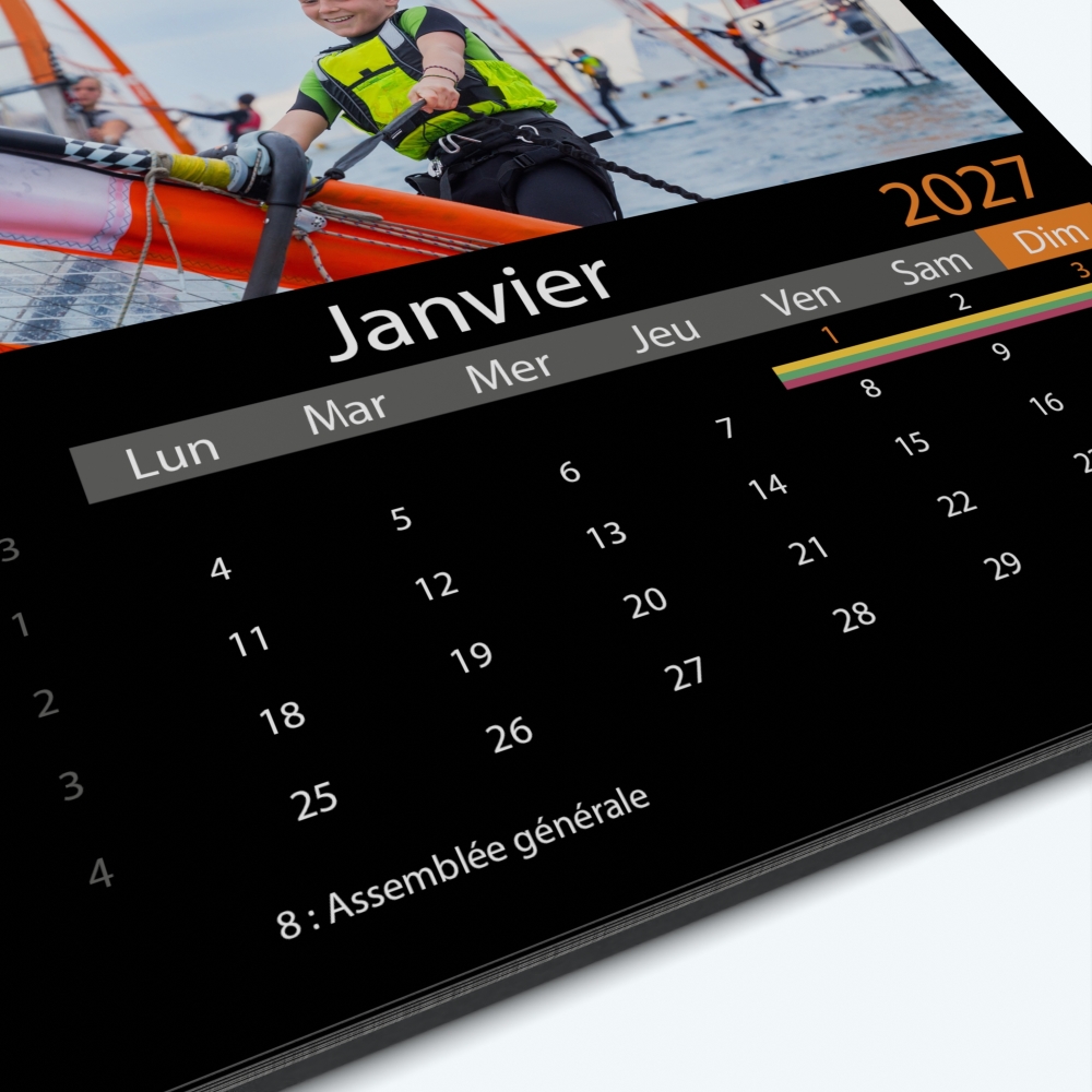Calendrier photo Classic - Grille calendaire personnalisable