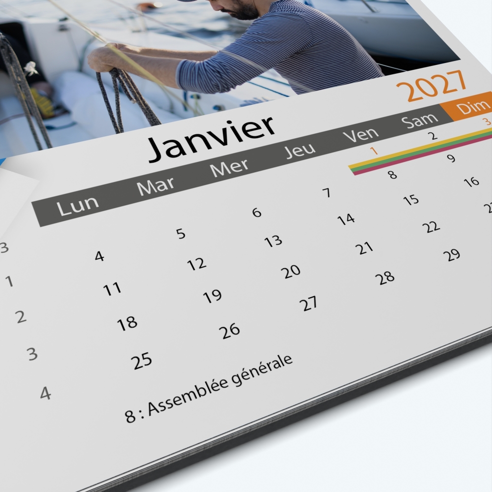 Calendrier photo Classic - Grille calendaire personnalisable