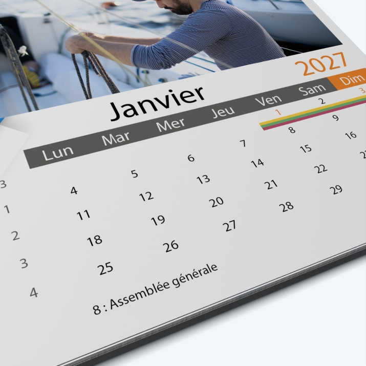 Calendrier photo Classic - Grille calendaire personnalisable