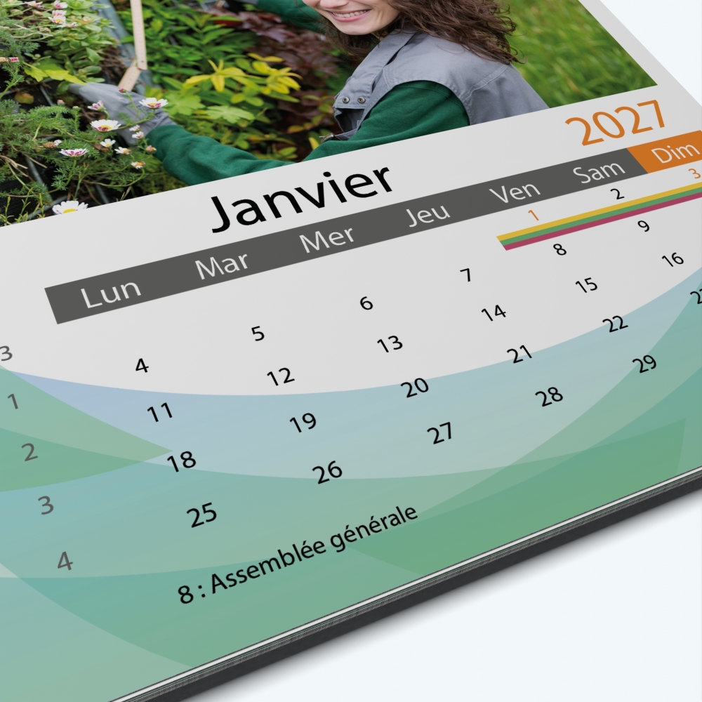 Calendrier photo Classic - Grille calendaire personnalisable