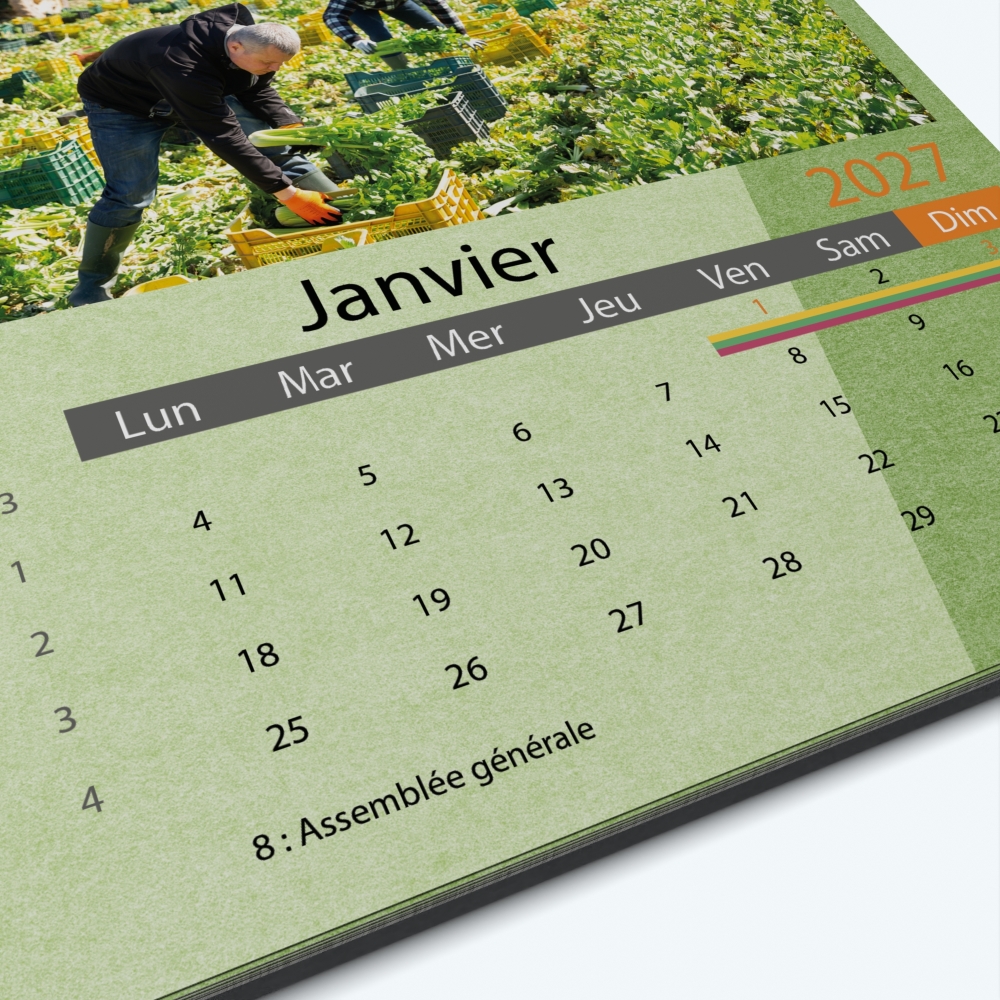 Calendrier photo Classic - Grille calendaire personnalisable