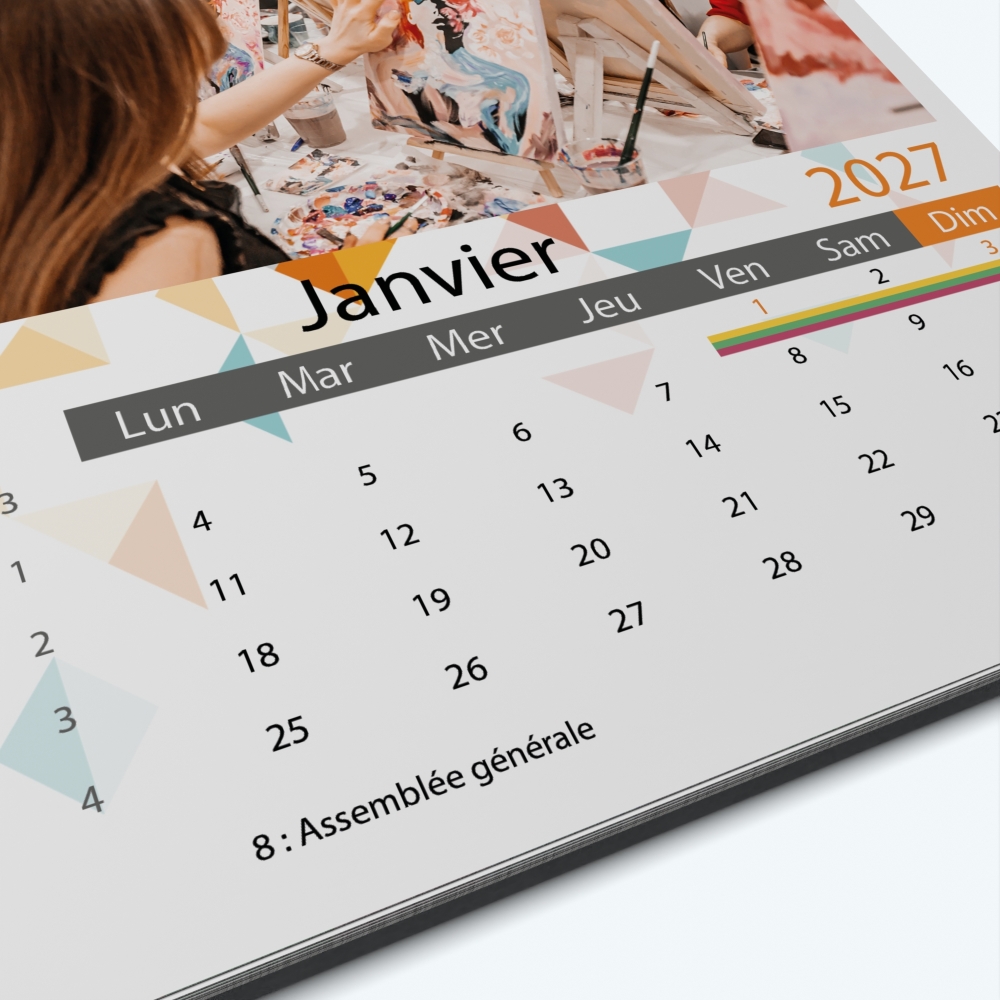 Calendrier photo Classic - Grille calendaire personnalisable