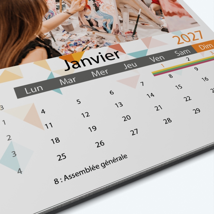 Calendrier photo Classic - Grille calendaire personnalisable