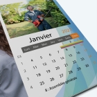 Calendrier photo "PANO" - Grille calendaire personnalisable