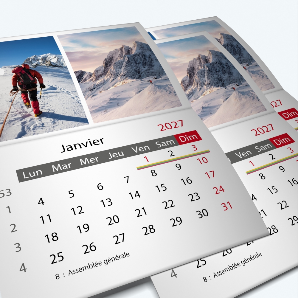 Calendrier agrafé Classic - Minimum de commande : 25 exemplaires