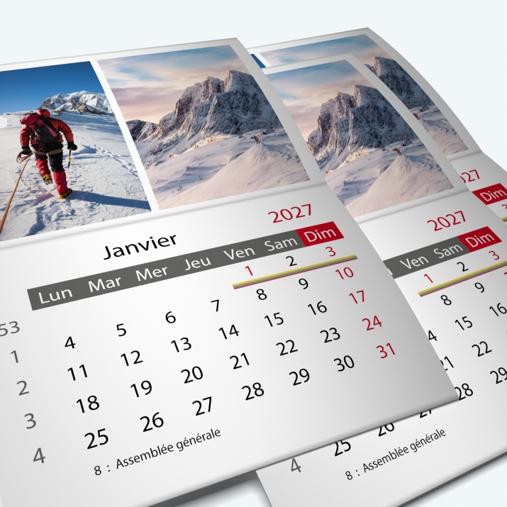 Calendrier agrafé Classic - Minimum de commande : 25 exemplaires