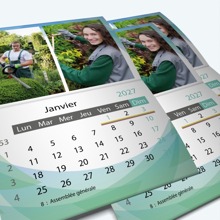 Calendrier agrafé Classic - Minimum de commande : 25 exemplaires