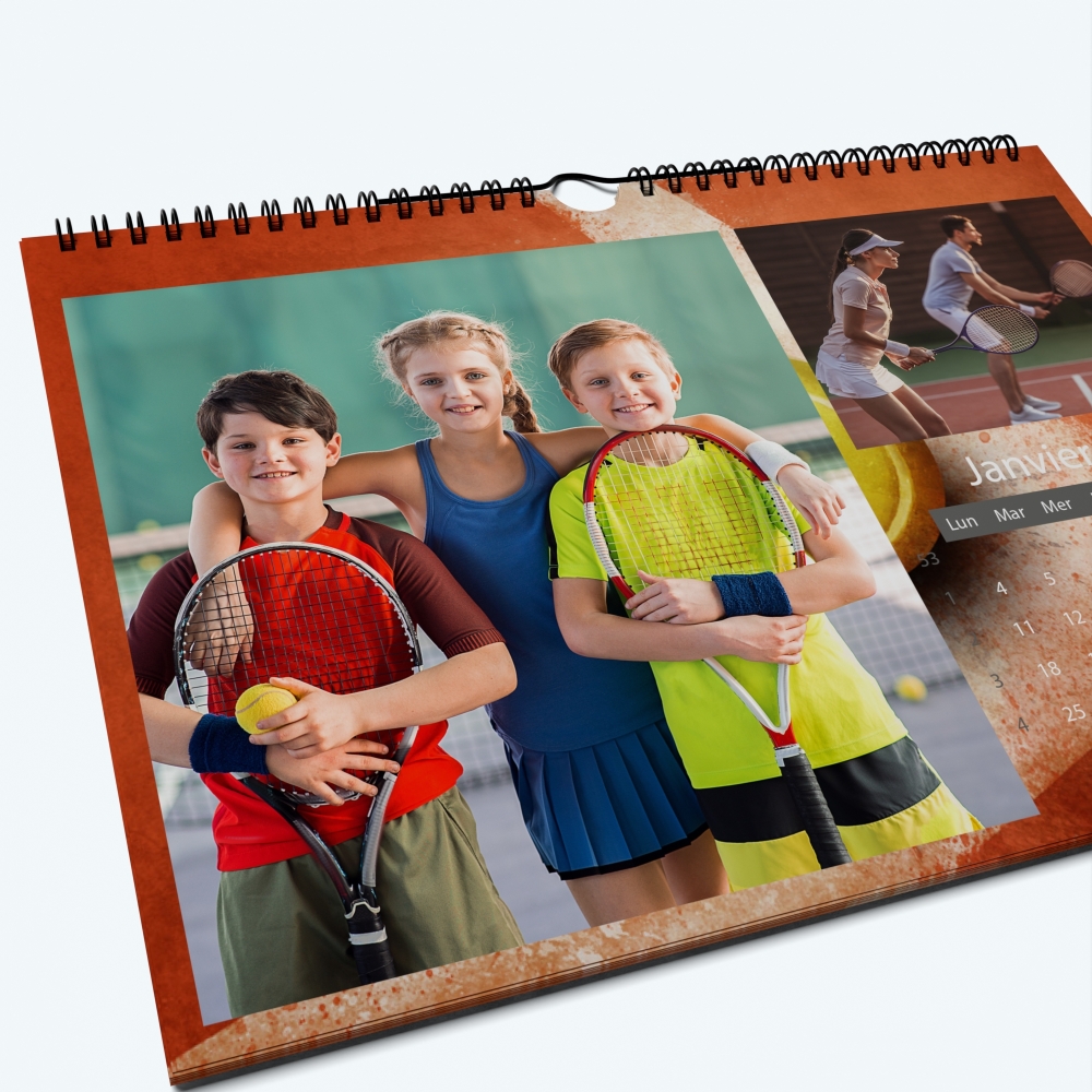 Calendrier photo "PANO" - Nombre de photos, logos et texte illimité