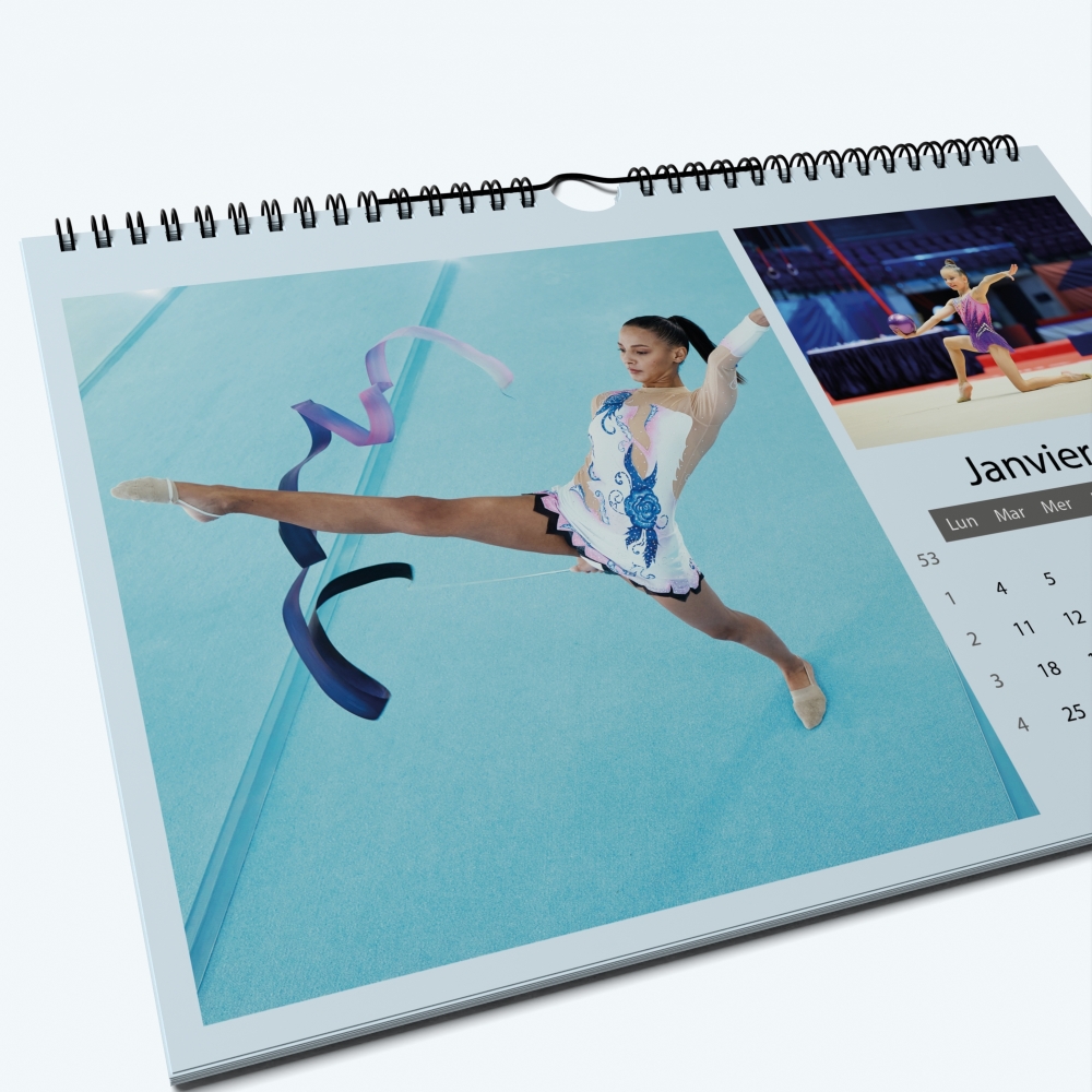 Calendrier photo "PANO" - Nombre de photos, logos et texte illimité