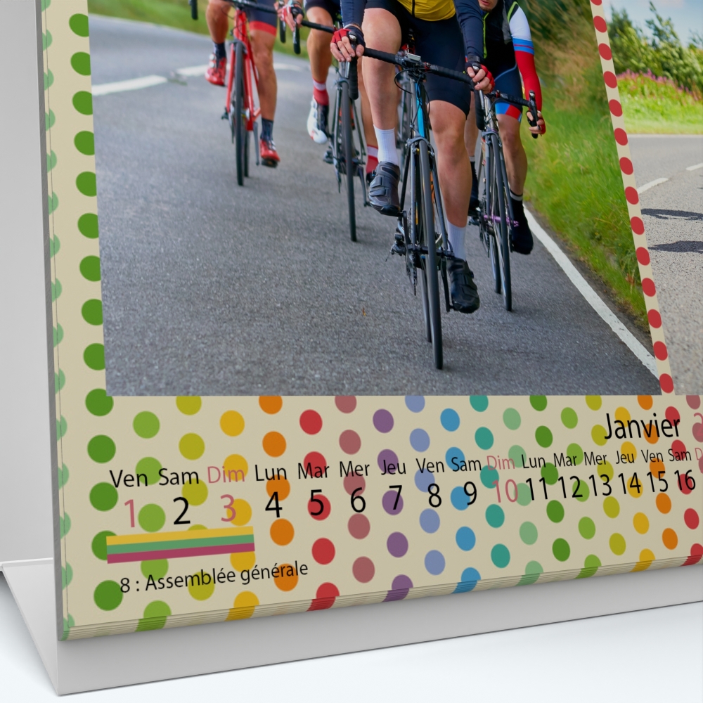 Calendrier de bureau MAXI PANO - Grille calendaire personnalisable