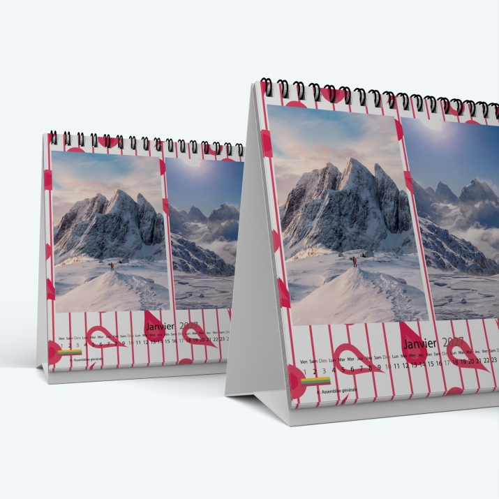 Calendrier de bureau CARRE - Minimum de commande : 25 exemplaires