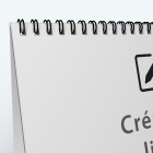 Calendrier de bureau MAXI PANO - Reliure spirale de qualité