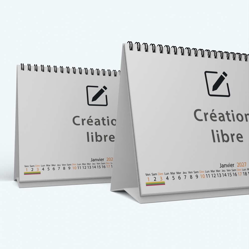 Calendrier de bureau MAXI PANO - Minimum de commande : 25 exemplaires