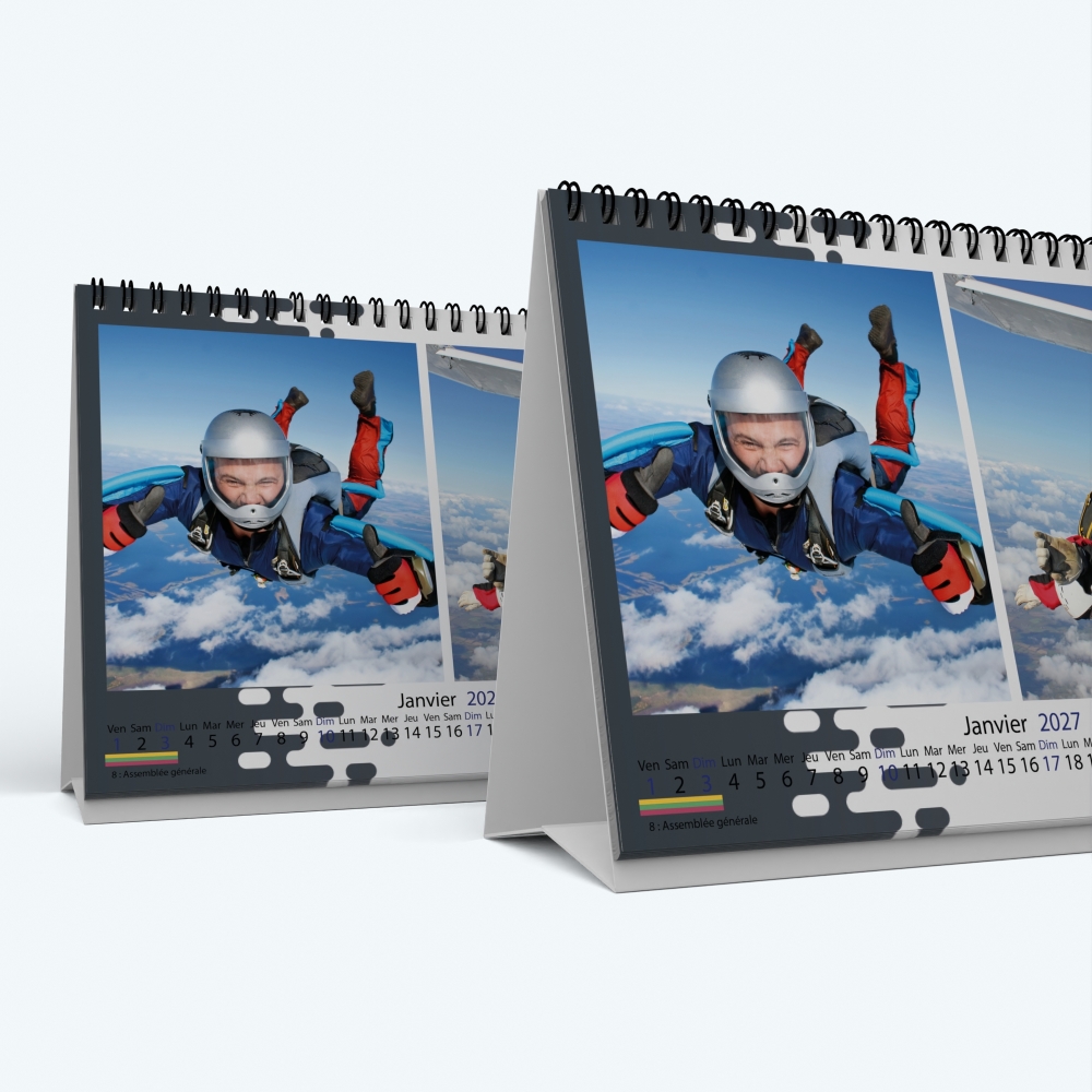 Calendrier de bureau MAXI PANO - Minimum de commande : 25 exemplaires