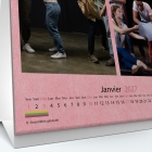 Calendrier de bureau CARRE - Grille calendaire personnalisable