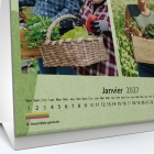 Calendrier de bureau CARRE - Grille calendaire personnalisable