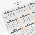 Carte calendrier photo - Grille calendaire 100% personnalisable