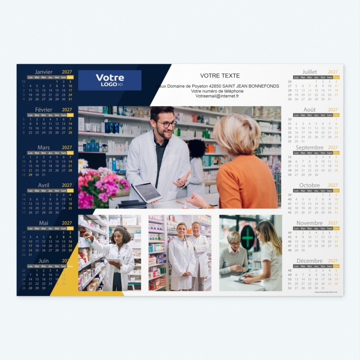Calendrier sous main