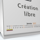 Calendrier de bureau CARRE - Grille calendaire personnalisable