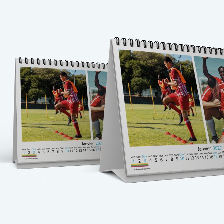 Calendrier de bureau MAXI PANO - Minimum de commande : 25 exemplaires