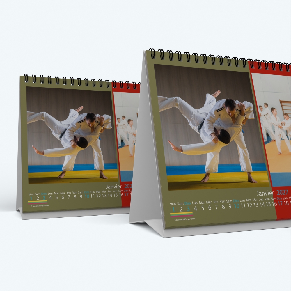Calendrier de bureau MAXI PANO - Minimum de commande : 25 exemplaires