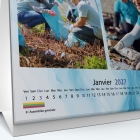 Calendrier de bureau CARRE - Grille calendaire personnalisable