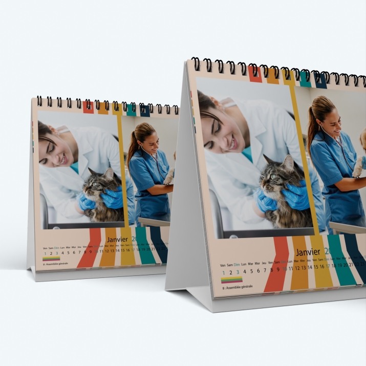 Calendrier de bureau CARRE - Minimum de commande : 25 exemplaires