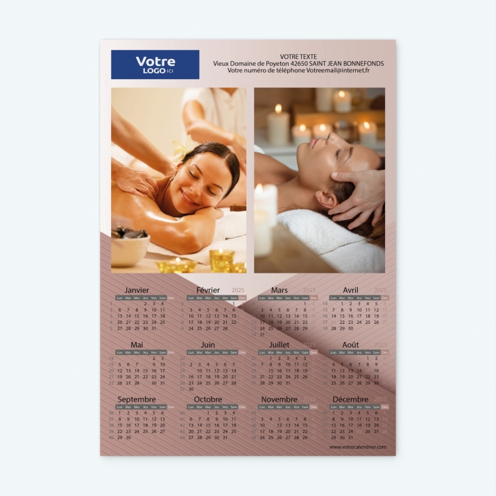 Calendrier photo une page