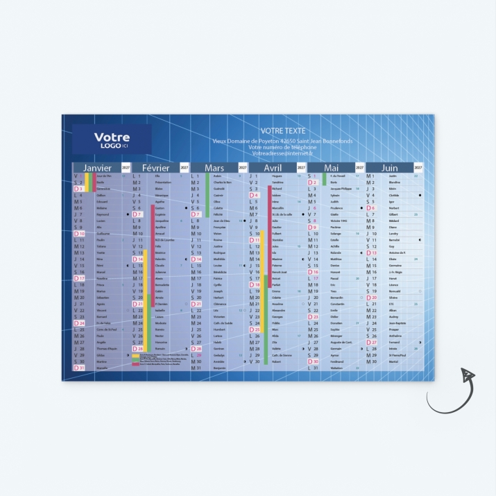 Calendrier de poche CLASSIC