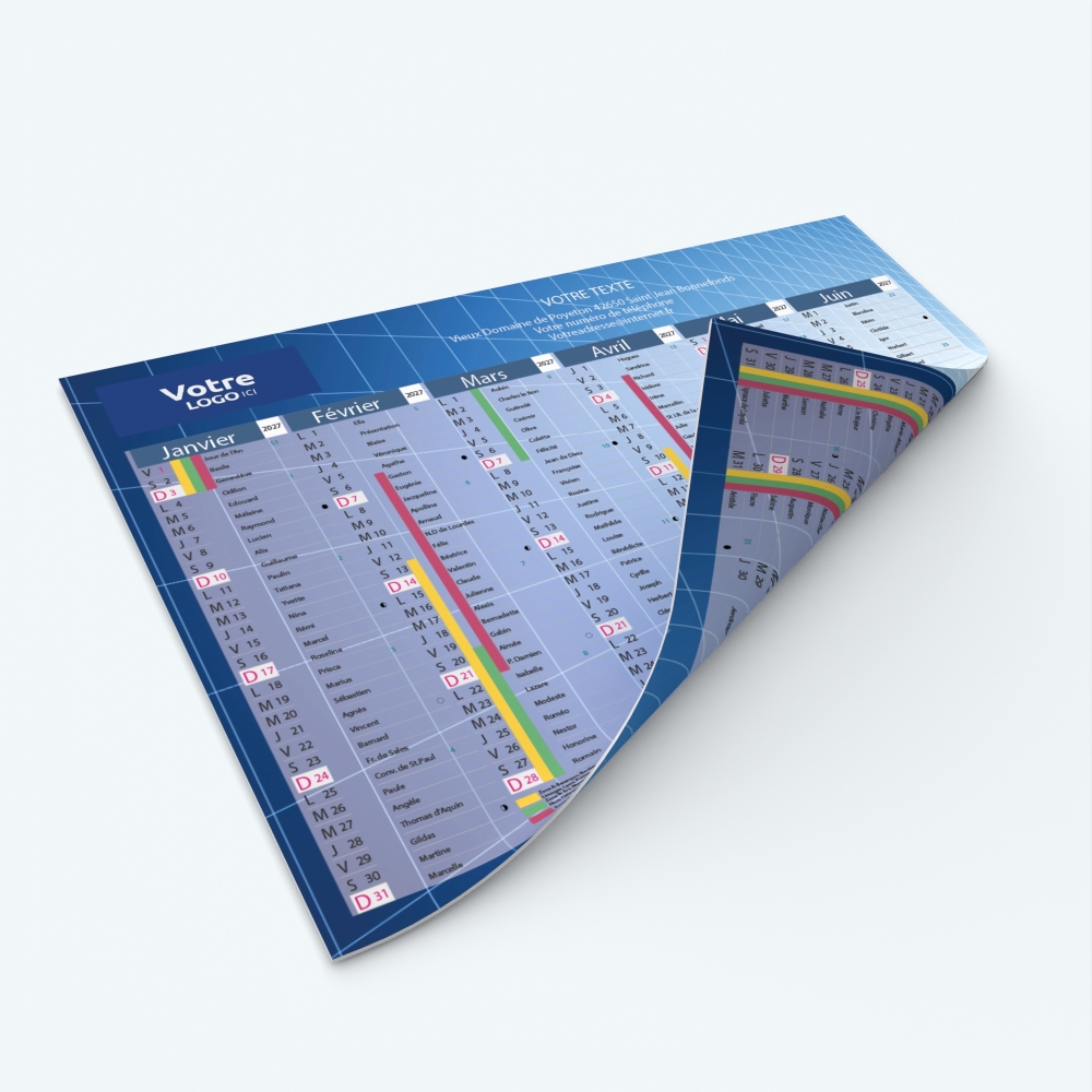 Calendrier de poche CLASSIC - Impression recto/verso