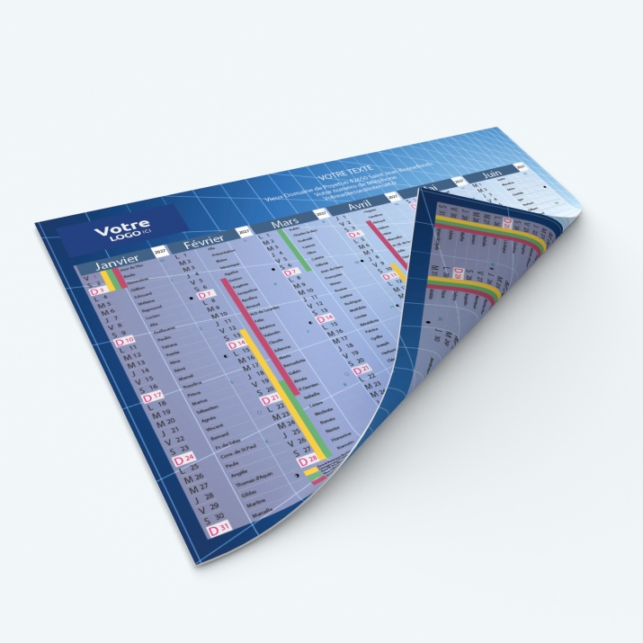 Calendrier de poche CLASSIC - Impression recto/verso