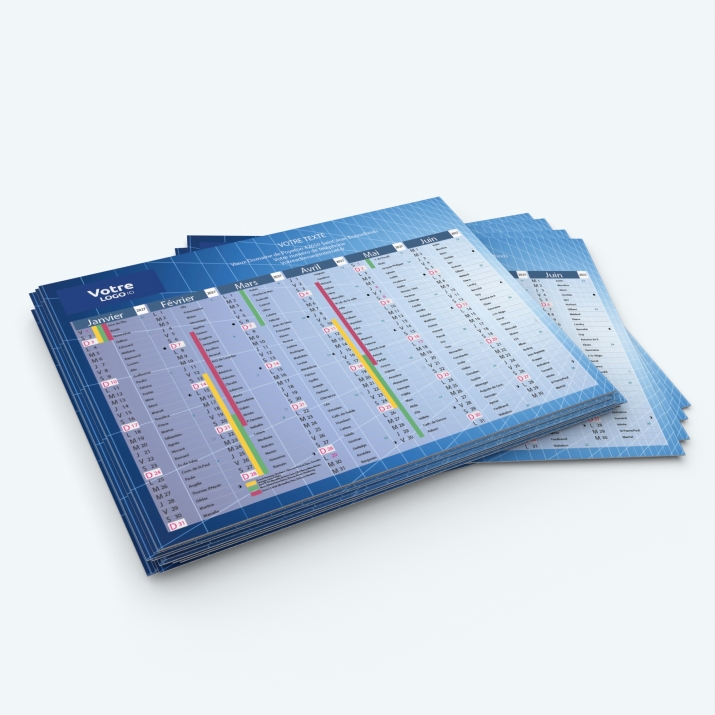 Calendrier de poche CLASSIC - Minimum de commande : 25 exemplaires