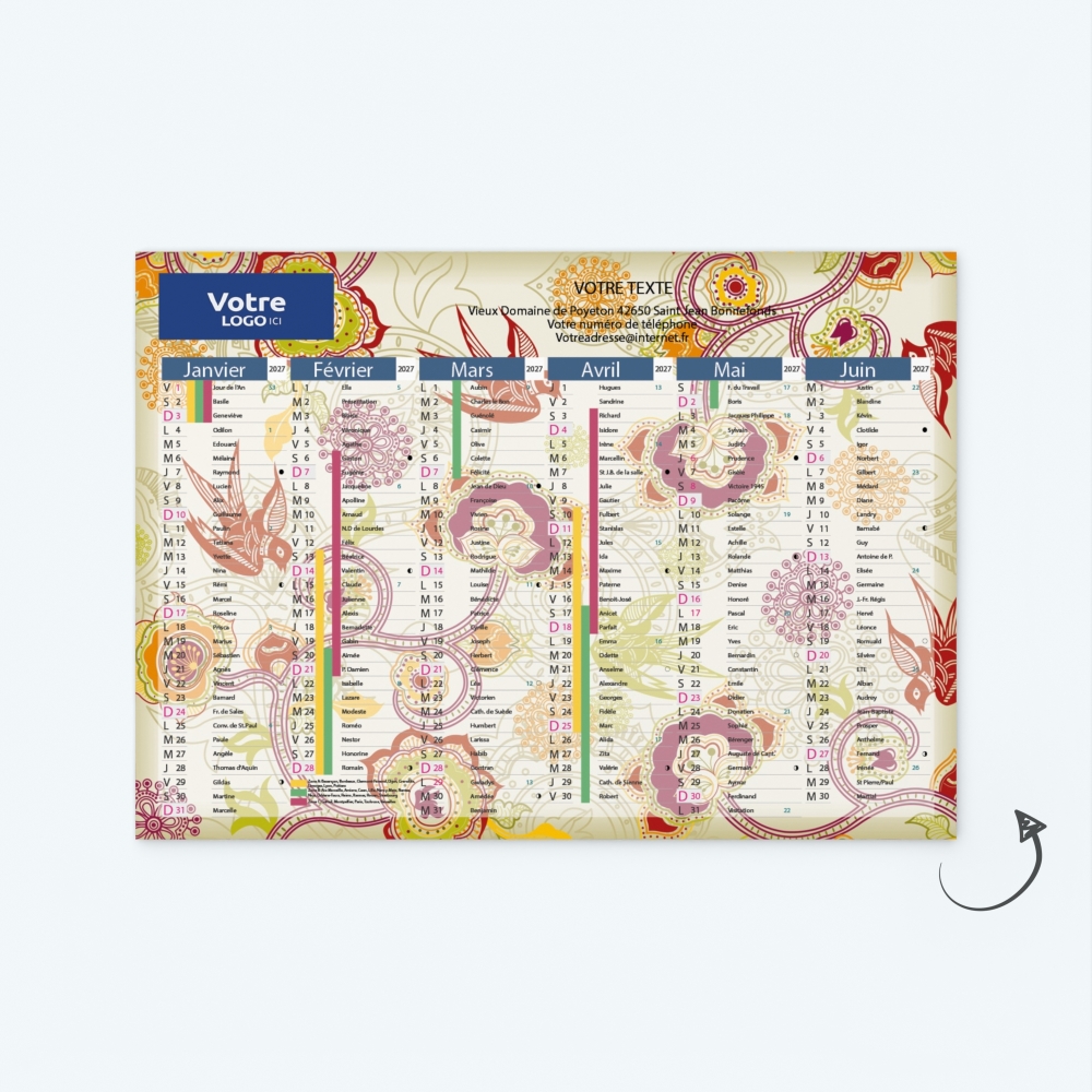 Calendrier de poche CLASSIC