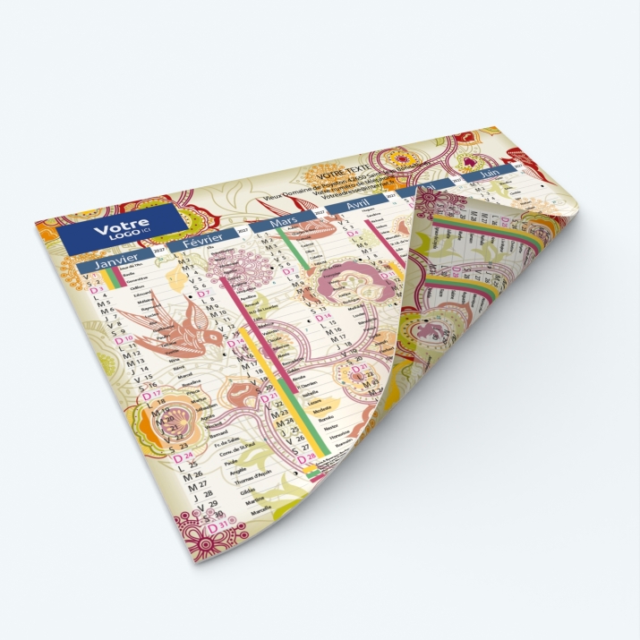 Calendrier de poche CLASSIC - Impression recto/verso