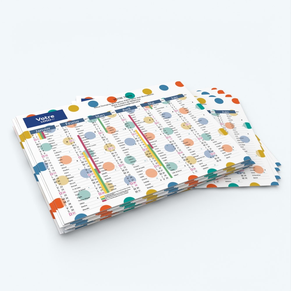 Calendrier de poche CLASSIC - Minimum de commande : 25 exemplaires