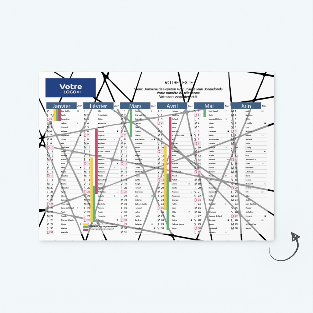 Calendrier de poche CLASSIC