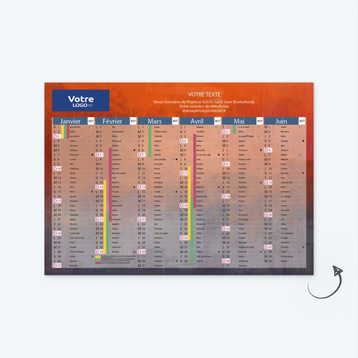 Calendrier de poche CLASSIC