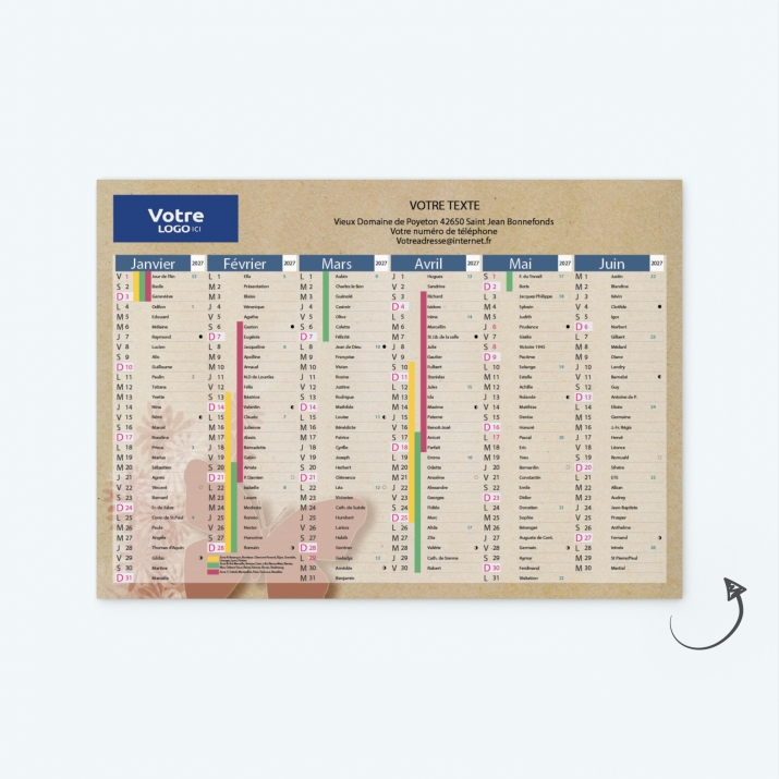 Calendrier de poche CLASSIC