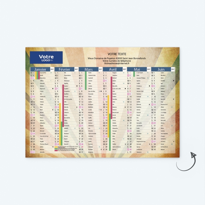 Calendrier de poche CLASSIC