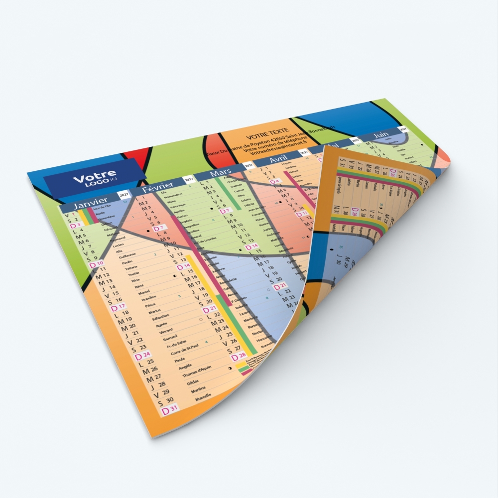 Calendrier de poche CLASSIC - Impression recto/verso