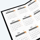 Calendrier de poche DOUBLE - Grille calendaire 100% personnalisable