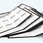Calendrier de poche DOUBLE - Minimum de commande : 25 exemplaires
