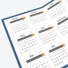Calendrier de poche DOUBLE - Grille calendaire 100% personnalisable