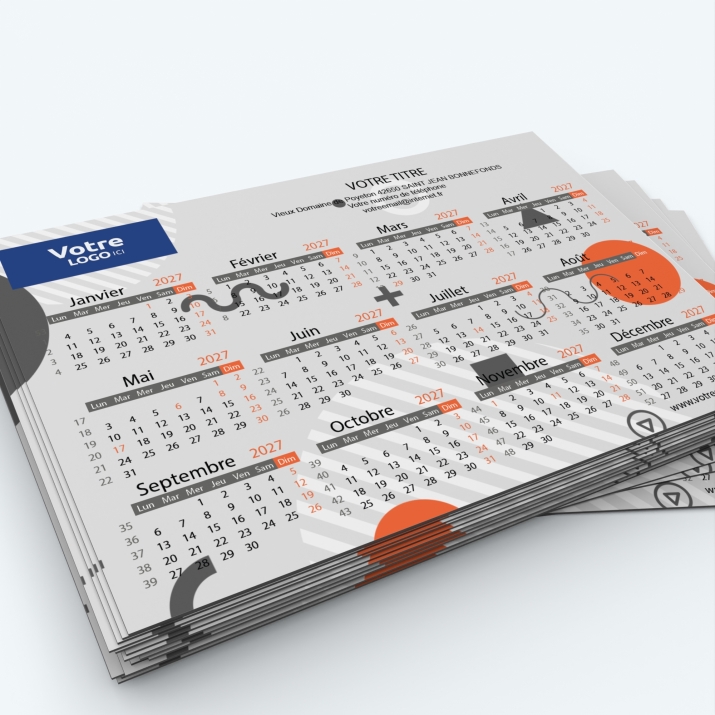 Calendrier Magnet mini (aimanté) - Nombre de photos, logos et texte illimité