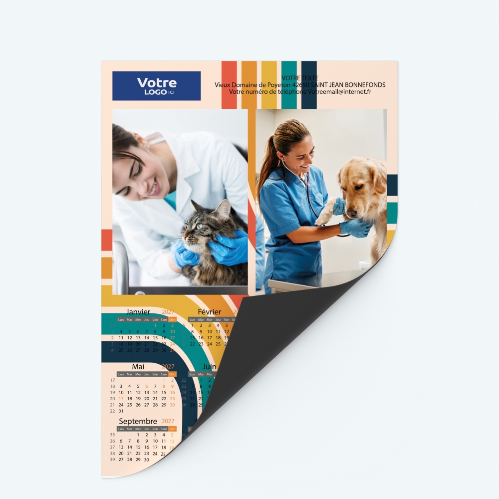 Calendrier Magnet (Aimanté) - Papier magnétique