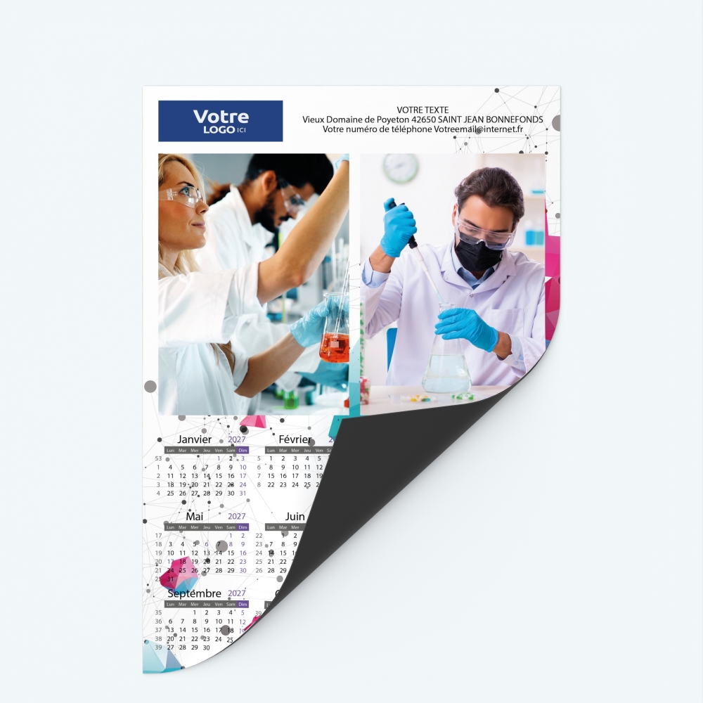 Calendrier Magnet (Aimanté) - Papier magnétique